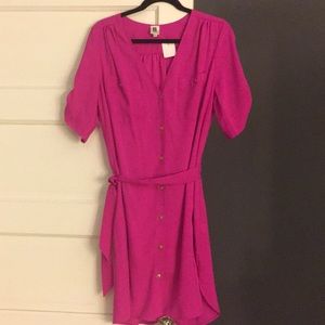 A-New York Hot Pink Dress